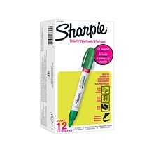 Sharpie Oil-Based Paint Marker, Medium Tip, Green, Dozen (2107620)