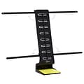 NoteTower Desktop Pro Plastic Document Stand with Teeth & Guide Bar, Black (NTR300-1)