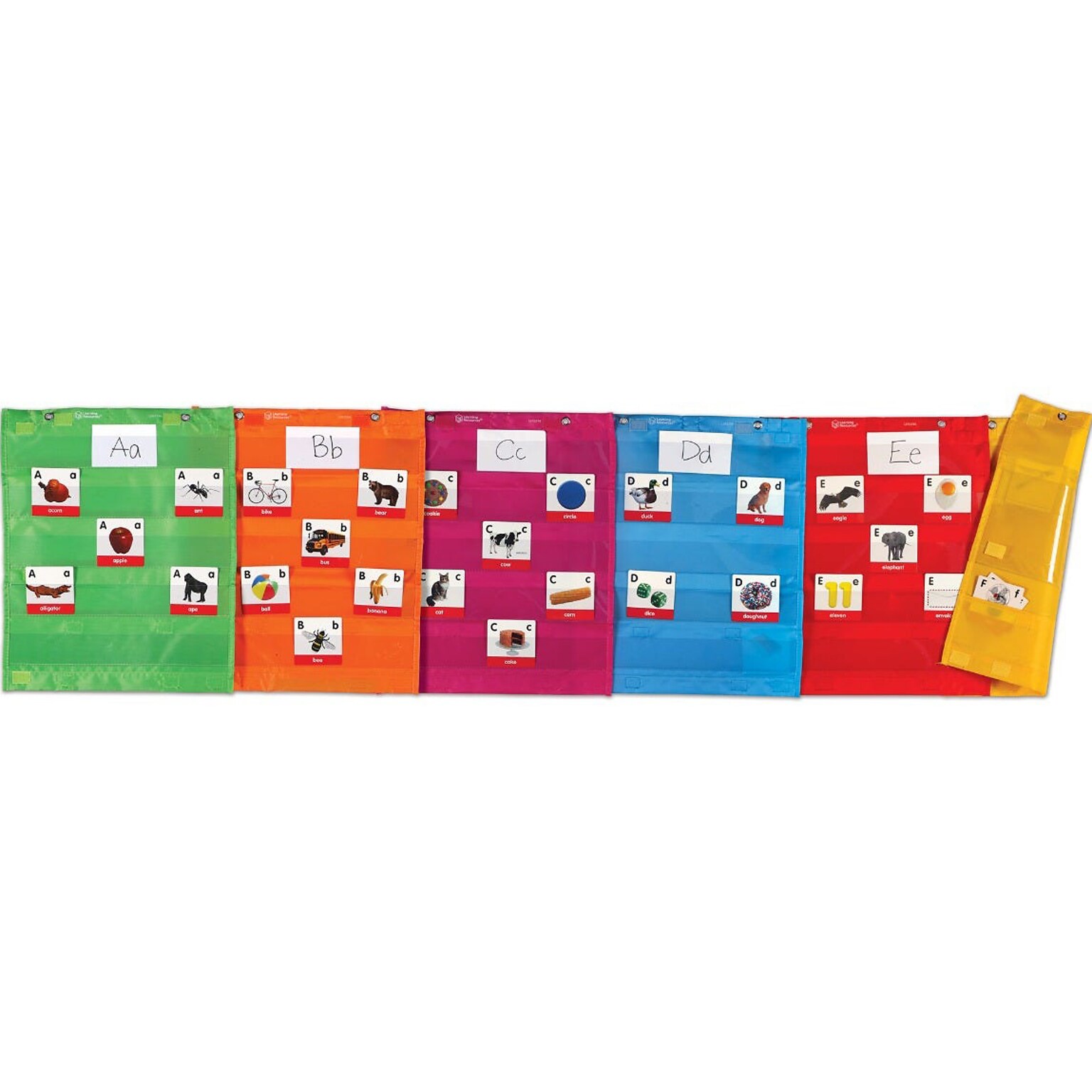 Learning Resources Magnetic Pocket Chart Squares, Assorted Colors, 6/Pack (LER2386)