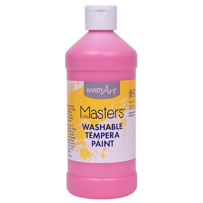 Handy Art Little Masters Washable Tempera Paint, Pink, 16oz., 6/Pack (RPC211722-6)
