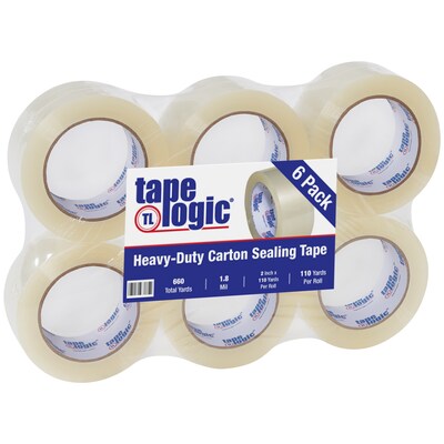 Tape Logic #170 Industrial Packing Tape, 2 x 110 yds., Clear, 6/Carton (T9021706PK)
