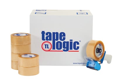 Tape Logic® #53 PVC Natural Rubber Tape, 2.1 Mil, 2" x 55 yds., Clear, 6/Case