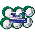Tape Logic Colored Carton Sealing Heavy Duty Packing Tape, 2 x 55 yds., Green, 6/Carton (T90122G6PK)
