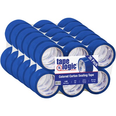 Tape Logic Colored Carton Sealing Heavy Duty Packing Tape, 2 x 55 yds., Blue, 36/Carton (T90122B)