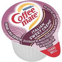 Coffee mate Italian Sweet Creme Liquid Creamer, 0.38 Oz., 50/Box (NES84652)