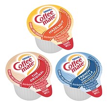 Coffee mate Variety Pack Original/French Vanilla/Hazelnut Liquid Creamer, 0.38 oz., 150/Carton (NES4