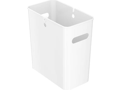 iTouchless SlimGiant Polypropylene Trash Can with no Lid, Polar White, 4.2 gal., 2/Pack (SG102Wx2)