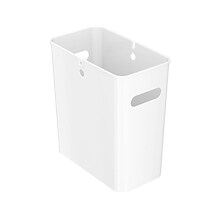 iTouchless SlimGiant Polypropylene Trash Can with no Lid, Polar White, 4.2 gal., 2/Pack (SG102Wx2)