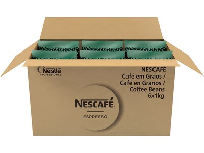 Nescafe Espresso Whole Bean Coffee, Medium Roast, 35.27 oz., 6/Carton (12338492)