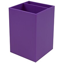 JAM Paper® Plastic Pen Holder, Purple, Desktop Pencil Cup, Sold Individually (341pu)