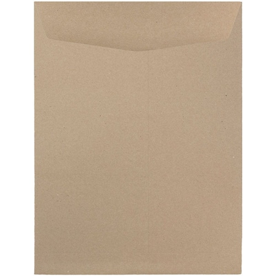 JAM Paper 9 x 12 Open End Catalog Envelopes, Brown Kraft Paper Bag, 50/Pack (6315446i)