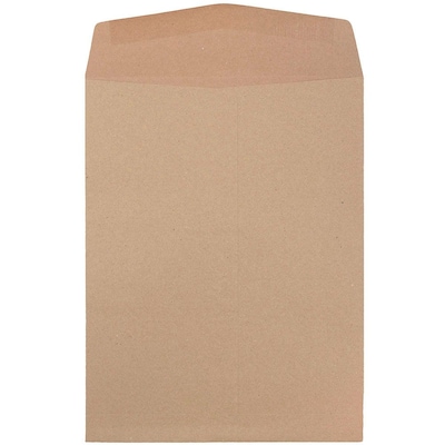 JAM Paper 9 x 12 Open End Catalog Envelopes, Brown Kraft Paper Bag, 50/Pack (6315446i)