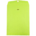 JAM Paper 10 x 13 Open End Catalog Colored Envelopes with Clasp Closure, Ultra Lime Green, 25/Pack (