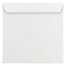 JAM Paper 11.5 x 11.5 Large Square Invitation Envelopes, White, 100/Pack (03992321B)