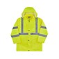 Ergodyne GloWear 8366 Lightweight High-Visibility Rain Jacket, ANSI Class R3, Lime, 2XL (24336)