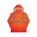 Ergodyne GloWear 8366 Lightweight High-Visibility Rain Jacket, ANSI Class R3, Orange, 2XL (24366)