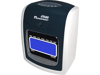 Acroprint ATR480 Punch Card Time Clock System, Black/White (01-0285-000)