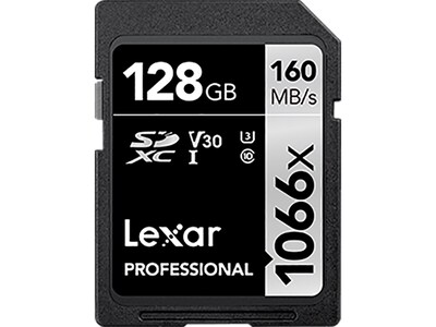 Lexar Professional SILVER 128GB SDXC Memory Card, Class 10, UHS-I (LSD1066128G-BNU)