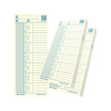 Acroprint Authentic Time Card for ES700/ES900/Green Time Clock, 100/Pack (01-0296-003)