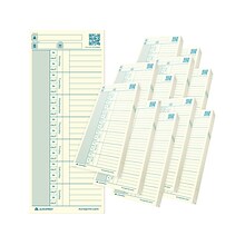 Acroprint Authentic Time Card for ES700/ES900/Green Time Clock, 550/Pack (01-0296-007)