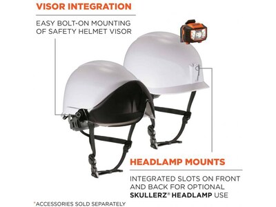 Ergodyne Skullerz 8974 Class E Safety Helmet with MIPS Technology, 6-Point Suspension, White (60200)