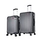 DUKAP Intely 2-Piece Plastic Luggage Set, Gray (DKINT0SM-GRE)