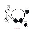 OTM Essentials Pro Wireless Noise Canceling Stereo Headset, Over-the-Head, Black (OB-A6A)