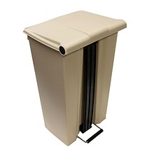 Rubbermaid Fire-Safe Step-On Trash Can, 23 Gallons, Beige (FG614600BEIG)