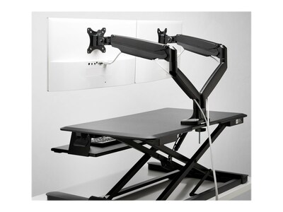 Kensington SmartFit One-Touch Adjustable Dual Monitor Arm, Up to 32", Black (K59601WW)
