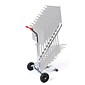 NPS Music Stand Dollies, Zinc, 10 Music Stand Transport And Storage Dolly, Chrome (DYMS10)