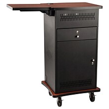 Oklahoma Sound 4-Shelf Wood/Steel Wizard Presentation Cart, Cherry (WZD)