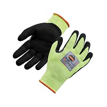 Ergodyne ProFlex 7041 Hi-Vis Nitrile-Coated Cut-Resistant Gloves, ANSI A4, Wet Grip, Lime, Medium, 1