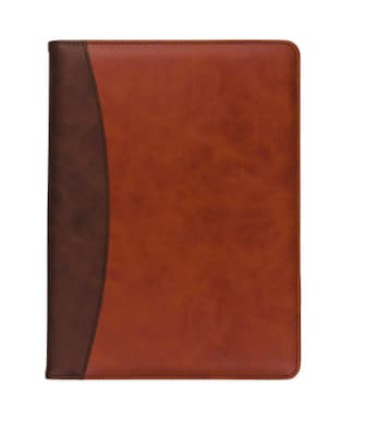 Samsill Faux Leather Padfolio, Tan/Brown (71756)