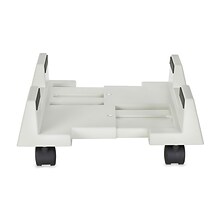 Mount-It! Adjustable CPU Holder Cart with Four Wheels, White (MI-7151)