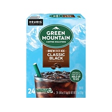 Green Mountain Brew-Over-Ice Classic Black Iced Coffee, Dark Roast, 0.40 oz. Keurig® K-Cup® Pods, 24