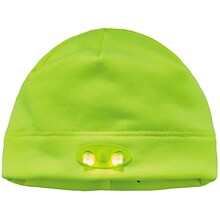 Ergodyne N-Ferno One Size Fits All Skull Cap Beanie Hat with LED Lights, Lime (16802)