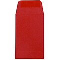 JAM Paper® #1 Coin Business Colored Envelopes, 2.25 x 3.5, Red Recycled, 100/Pack (356730632F)