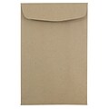 JAM Paper 6 x 9 Open End Catalog Envelopes, Brown Kraft Paper Bag, 10/Pack (51286524B)