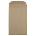 JAM Paper 6 x 9 Open End Catalog Envelopes, Brown Kraft Paper Bag, 10/Pack (51286524B)