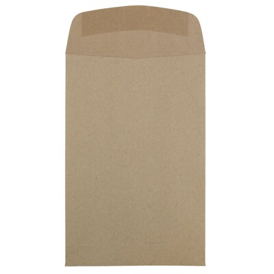 JAM Paper 6 x 9 Open End Catalog Envelopes, Brown Kraft Paper Bag, 50/Pack (51286524i)