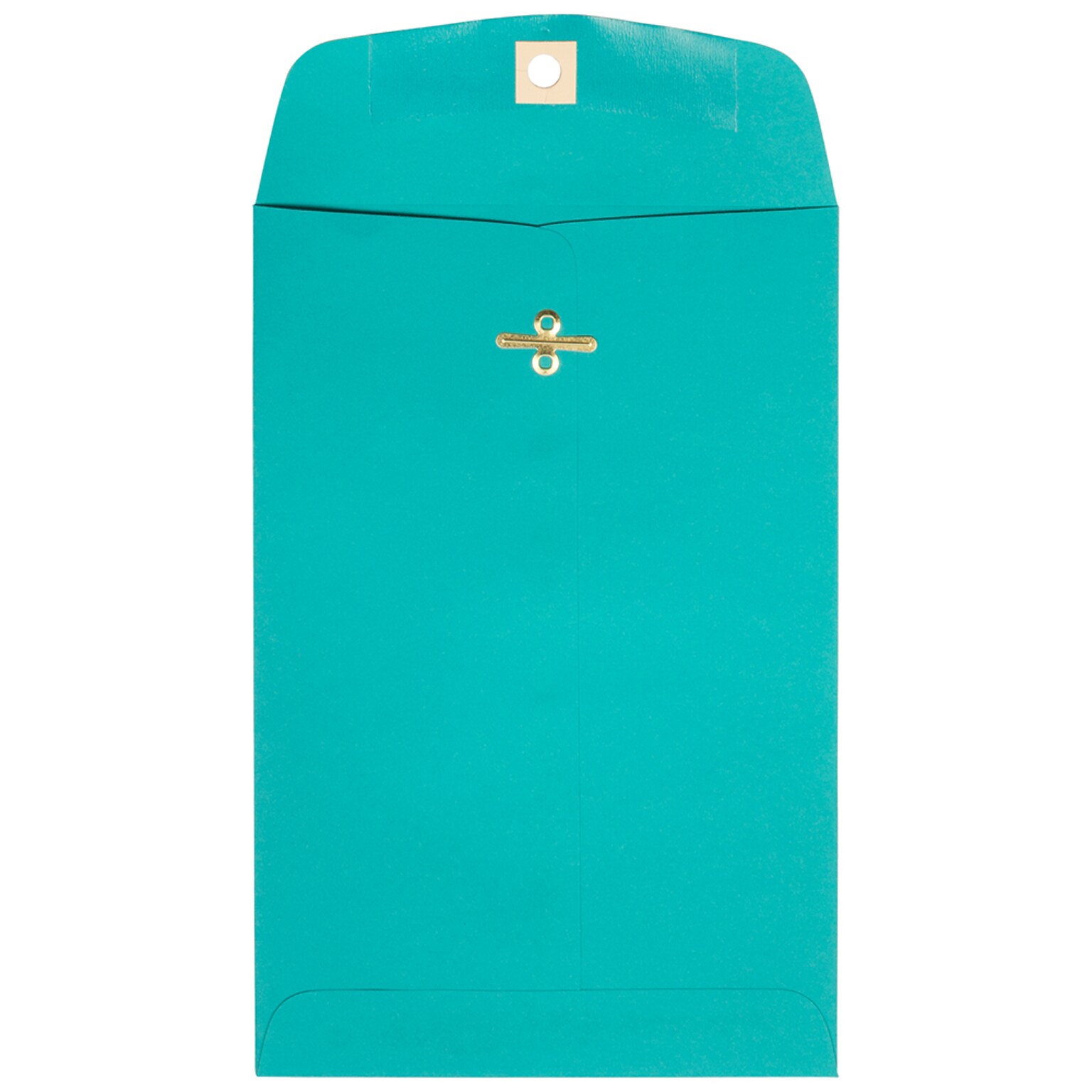 JAM Paper 6 x 9 Open End Catalog Colored Envelopes with Clasp Closure, Sea Blue Recycled, 10/Pack (900807461B)