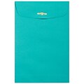 JAM Paper 6 x 9 Open End Catalog Colored Envelopes with Clasp Closure, Sea Blue Recycled, 10/Pack