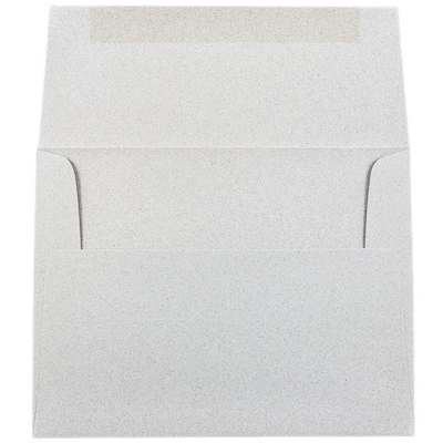 JAM Paper A2 Passport Invitation Envelopes, 4.375 x 5.75, Granite Silver Recycled, 25/Pack (CPST605)