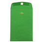 JAM Paper 6" x 9" Open End Catalog Colored Envelopes with Clasp Closure, Green Recycled, 10/Pack (87923B)