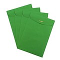 JAM Paper 6 x 9 Open End Catalog Colored Envelopes with Clasp Closure, Green Recycled, 10/Pack (87