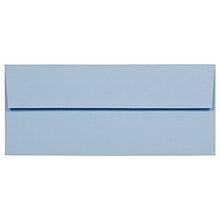 JAM Paper Open End #10 Business Envelope, 4 1/8 x 9 1/2, Baby Blue, 50/Pack (2155778I)