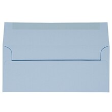 JAM Paper Open End #10 Business Envelope, 4 1/8 x 9 1/2, Baby Blue, 50/Pack (2155778I)