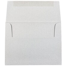 JAM Paper A2 Passport Invitation Envelopes, 4.375 x 5.75, Granite Silver Recycled, 50/Pack (CPST605I