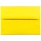 JAM Paper A6 Colored Invitation Envelopes, 4.75 x 6.5, Yellow Recycled, 25/Pack (94531)