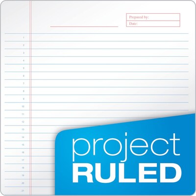 TOPS Docket Gold Project Planner, 8-1/2" x 11-3/4", Project Ruled, Burgundy, 70 Sheets/Pad (63753)